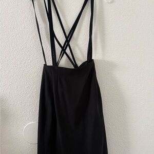 Anne Klein II Giant Black strap skirt